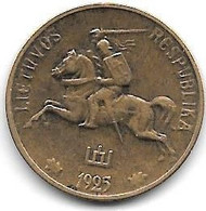 Lithuania 10 Centu 1925  Km 73     Xf+/ms60 !!! - Litauen