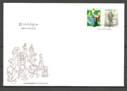 Norway 2002 From Fairytales: Askeladden And Princess, Troll  Mi 1432-1433. FDC - Lettres & Documents