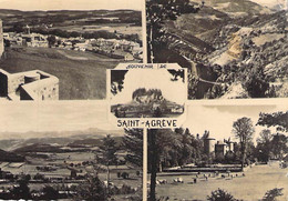 07 - SAINT AGREVE : Multivues 1962 - CPSM Dentelée Village ( 2.420 H )  Noir Blanc Grand Format - Ardèche - Saint Agrève