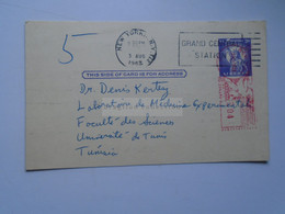 D179155 USA  Meter Uprated Stationery -1962 New York - University M.C.  Sidney Belmon  To Dr.Denis Kertesz -Tunis - 1961-80