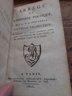 Abrégé De L'histoire Poétique R.P. JOUVENCY Auguste Delalain 1805 - Auteurs Français