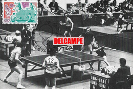 TENNIS DE TABLE SPORT EQUIPE FRANÇAISE SECRETIN BERGERET FRANCE CHINE 1972 A PARIS TIMBRE 1977MEDAILLE D'OR A BIRMINGHAM - Tafeltennis