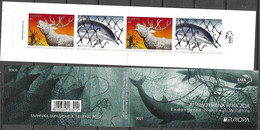GREECE, 2021, MNH,EUROPA, ENDANGERED SPECIES, DOLPHINS, DEER,BOOKLET WITH 4v IMPERFORATE ON TOP AND BOTTOM - Other
