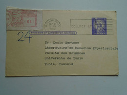 D179167 USA Stationery Uprated With Meter  1962 Brookings S.D. S. Biochemistry- Eugene Whitehead -Dr. D. Kertesz Tunis - 1961-80