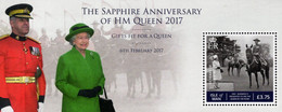 Isle Of Man - 2017 - Sapphire Anniversary Of HM Queen Elizabeth II - Mint Souvenir Sheet - Man (Ile De)