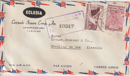 Venezuela 1957 Lettre Recommandée Par Avion Pour L'Allemagne - Venezuela