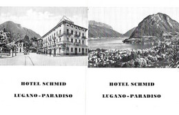 LUGANO - PARADISO → Reklamekarte Vom Hotel Schmid, Ca.1940 - Paradiso