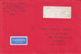 95723- BUDAPEST, AMOUNT 290, MACHINE PRINTED STICKER STAMP ON COVER, 2020, HUNGARY - Briefe U. Dokumente