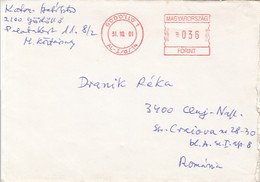 95737- GODOLLO, AMOUNT 36 RED MACHINE STAMP ON COVER, 2001, HUNGARY - Storia Postale