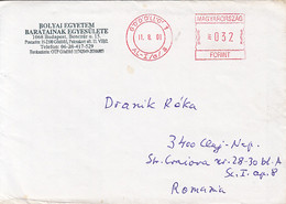 95738- GODOLLO, AMOUNT 32 RED MACHINE STAMP ON COVER, 2001, HUNGARY - Covers & Documents