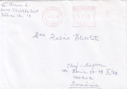 95746- TOROKBALINT, AMOUNT 170 RED MACHINE STAMP ON COVER, 2006, HUNGARY - Covers & Documents