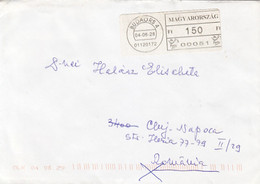 95748- BUDAORS, AMOUNT 150 MACHINE PRINTED STICKER STAMP ON COVER, 2004, HUNGARY - Brieven En Documenten