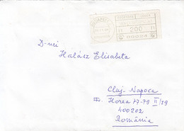 95754- BUDAPEST, AMOUNT 200 MACHINE PRINTED STICKER STAMP ON COVER, 2008, HUNGARY - Covers & Documents