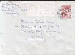 95757- TOROKBALINT, AMOUNT 140 MACHINE PRINTED STICKER STAMP ON COVER, CHAIR STAMP, 2009, HUNGARY - Cartas & Documentos