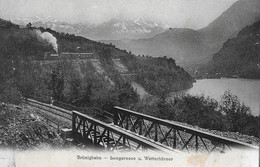 LUNGERN → Brünigbahn Am Lungernsee Mit Wetterhörner, Ca.1910 - Lungern