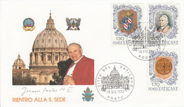 VATICAN 1992 RETOUR PAPE JEAN PAUL II - Franking Machines (EMA)