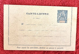 MADAGASCAR. Type Groupe. Entier Postal Neuf. Carte Lettre 15c Bleu. Non Circulé - Autres & Non Classés