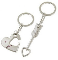 PORTACHIAVI CON CHIAVE CUORE FRECCIA SCRITTA I LOVE YOU REGALO DI SAN VALENTINO - Altri & Non Classificati