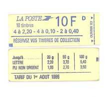 CARNET 1501 Liberté De Delacroix "RESERVEZ VOS TIMBRES DE COLLECTION" Daté 24/2/87 Fermé. Parfait état Bas Prix RARE - Modernes : 1959-...