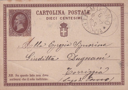 ITALIA - REGNO - MILANO -  INTERO POSTALE  C. 10 - VIAGGIATO PER TORRIGGIA (COMO) - Ganzsachen