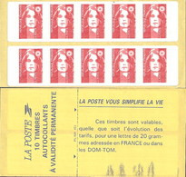 CARNET 2807-C 1 Marianne De Briat "LA POSTE VOUS SIMPLIFIE LA VIE" Daté 07/05/93. Bas Prix à Saisir. - Moderne : 1959-...