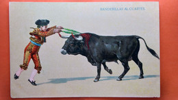 CPA. CORRIDA. BANDERILLAS AL CUARTES.  . (R1.1045 ) - Corrida