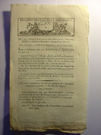 BULLETIN DES LOIS VENTOSE AN VIII - FEVRIER 1800 - EMIGRES - ROYOU JARDIN JOLLIVET BARRALLERE JOURNALISTES DEPORTES - Décrets & Lois