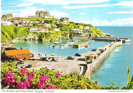 THE HARBOUR AND TOWAN HEAD, NEWQUAY, CORNWALL, ENGLAND. Circa 1971 USED POSTCARD. Fq3 - Newquay