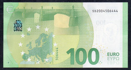 100 EURO ITALIA SD S002  "00" - DRAGHI  UNC - 100 Euro