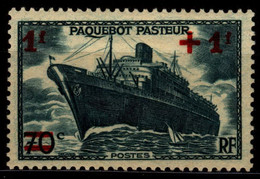 France 1941 Mi 511 Ship Pasteur Overprint MH - Neufs