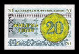 Kazajistan Kazakhstan 20 Tyin 1993 Pick 5b SC UNC - Kasachstan