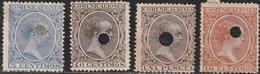 LOTE 2238 B /// (C125) ESPAÑA 1889  ALFONSO XIII-PELON.  TALADRADOS  ¡¡¡ OFERTA - LIQUIDATION - JE LIQUIDE !!! - Nuevos