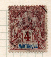 37CRT599 - MARTINICA MARTINIQUE 1892 , Yvert N. 33 Usato . - Used Stamps