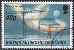 British Antarctic Territory 1996 Used Sc #237 40p Atmospheric Sciences SCAR - Usati