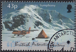 British Antarctic Territory 2000 Used Sc #295 43p Camp On Ice Shelf Symphony - Gebraucht