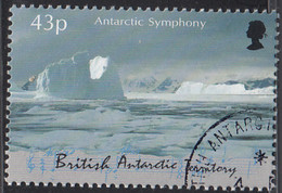 British Antarctic Territory 2000 Used Sc #296 43p Icebergs Symphony - Gebruikt