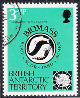 British Antarctic Territory 1991 Used Sc #182 31p BIOMASS Emblem Treaty 30th Ann - Gebruikt