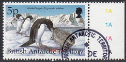 British Antarctic Territory 1998 Used Sc #265 5p Adelie Penguin Birds - Usados