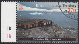 British Antarctic Territory 2001 Used Sc #298 37p Visitors On Rocks - Gebruikt