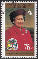 British Antarctic Territory 1996 Used Sc #243 76p Red Coat QEII's 70th Birthday - Usati