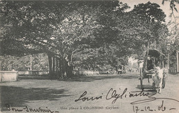 Ceylan Ceylon Une Place à Colombo Cpa Cachet Poste Maritime Paquebot Paq Fr  Ligne N 1906 - Sri Lanka (Ceylon)