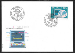 Switzerland / UPU Berne - 1995 UPU Timbre De Service FDC - Briefe U. Dokumente