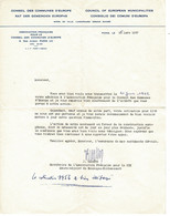 LETTRE ADMINISTRATION: Conseil Des Communes D'Europe , Association Française , Paris Le 25 Mars 1957. - Décrets & Lois