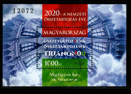 HUNGARY - 2020. SPECIMEN S/S Perforated - 2020, Year Of National Cohesion/Centenary Of The Peace Treaty Of Trianon MNH! - Probe- Und Nachdrucke