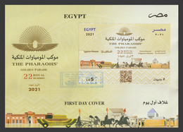 Egypt - 2021 - NEW - FDC "S/S" - ( THE PHARAOHS Golden Parade - 3 April 2021 ) - Cartas