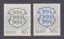 1993	Estonia 	204-205	Coat Of Arms - Timbres