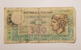 Billet De 500 Lire "Mercurio" Italie **1976 *** P# 95 - 500 Lire