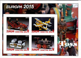 ITALY - SICILY - 2015 - Europa, Toys - Imperf 4v Souv Sheet - Mint Never Hinged - Private Issue - Andere