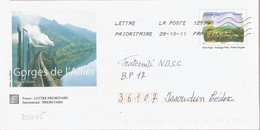 D1445 - Entier / Stationery / PSE - PAP Auvergne - Gorges De L'Allier (43) - Agrément 809 - 42J/09F308 - Prêts-à-poster:  Autres (1995-...)