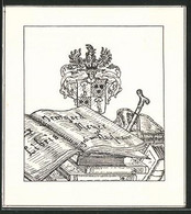 Exlibris Irosgard Meyer, Wappen Mit Ritterhelm Und Schleier - Ex-Libris